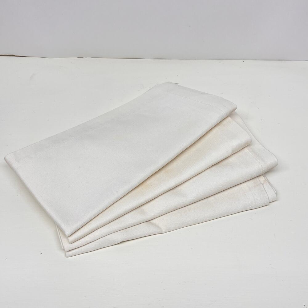 Williams Sonoma Ivory Cotton Napkins Set of 4